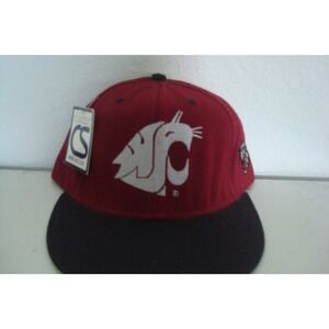 WASHINGTON STATE COUGARS 80S FITTED SZ 7 3/4 DEADSTOCK HAT CAP VINTAGE C1